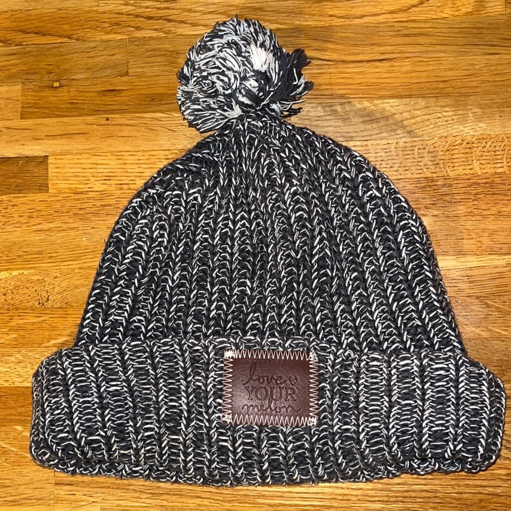 Love Your Melon Speckled Beanie with Pom